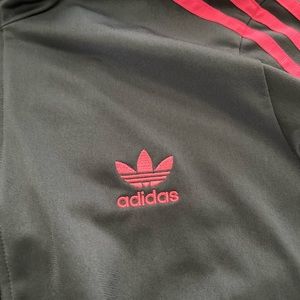 Womens Adidas jacket, pink and grey, size Large